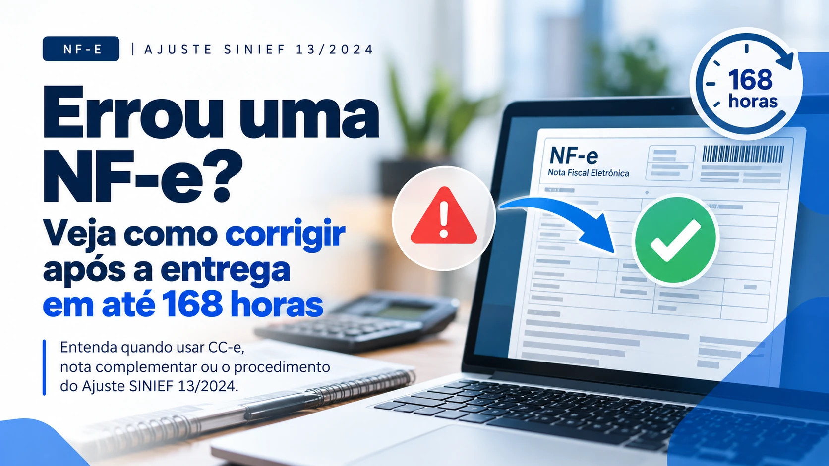 Correção de erros na Nota Fiscal Eletrônica NF-e conforme o Ajuste SINIEF 13/2024