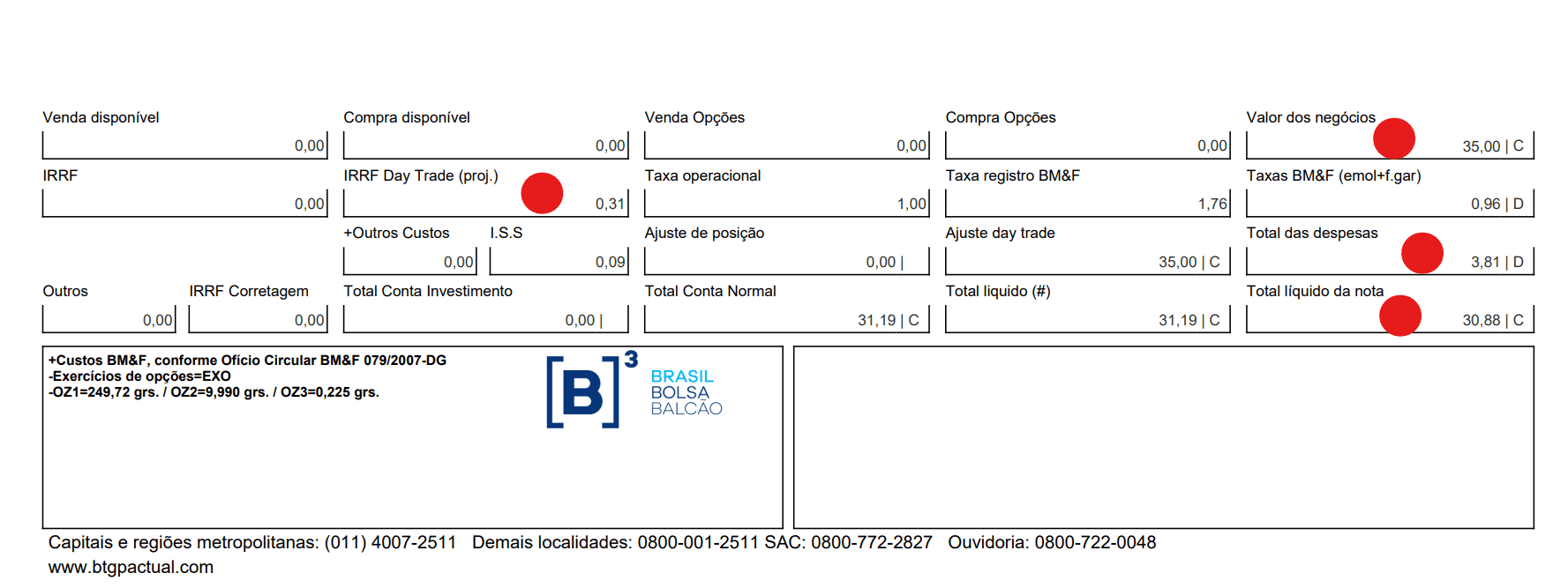 exemplo 2 de nota de corretagem